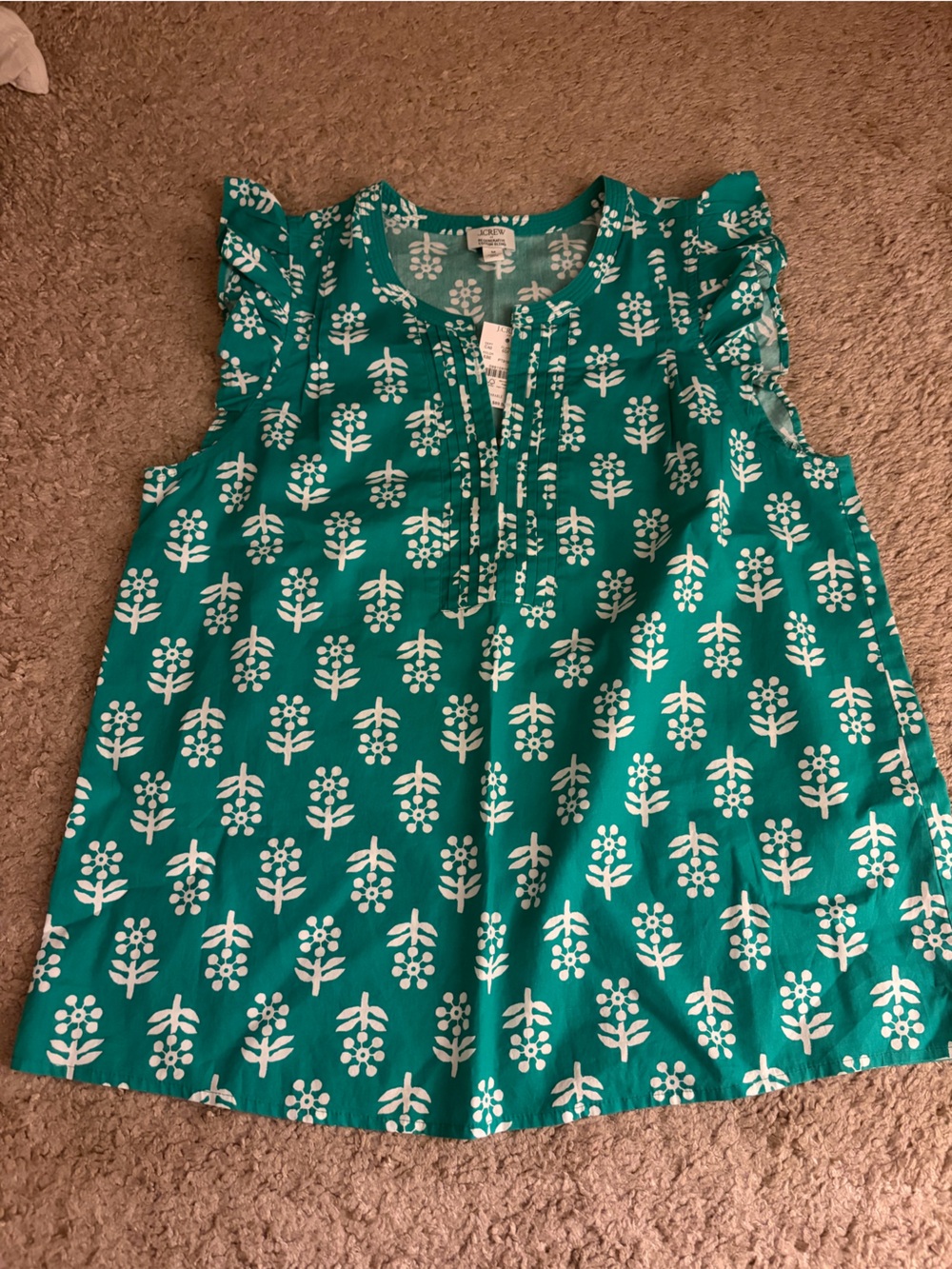 J. Crew Factory teal top nwt